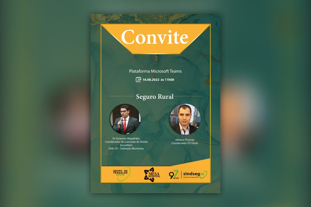 Seguro Rural é tema de debate com o GT Oeste / Divulgação