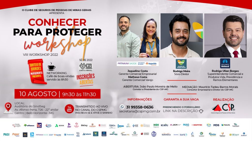 CSP-MG promove evento de capacitação e networking para corretores de seguros