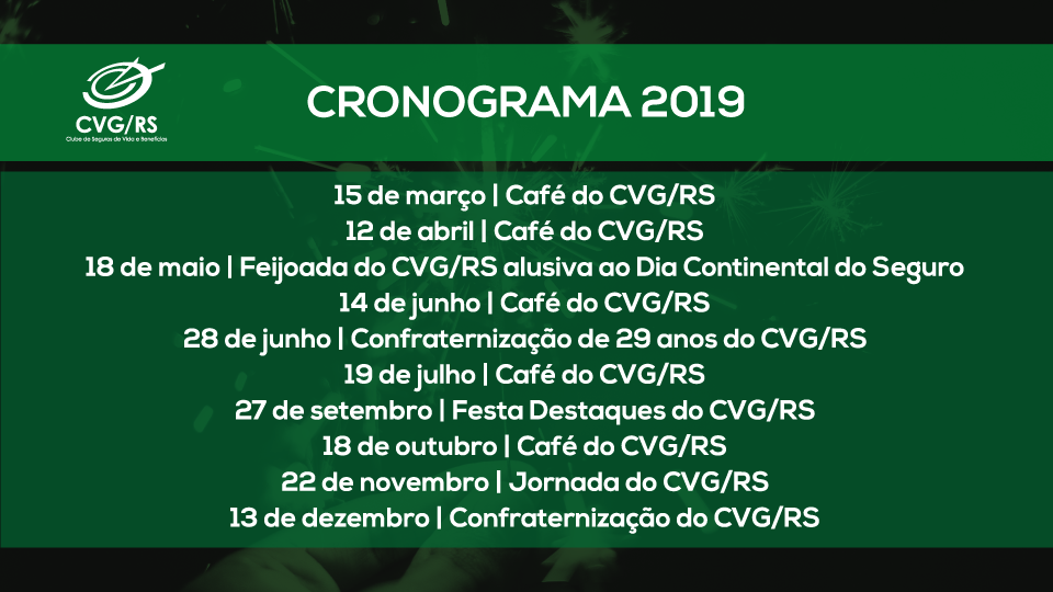 CVG/RS divulga diretrizes e calendário de ações para 2019