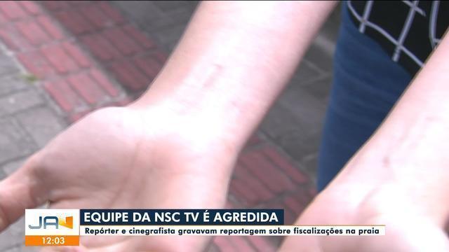 Nota de repúdio pela agressão sofrida por profissionais da NSC TV em praia de Florianópolis
