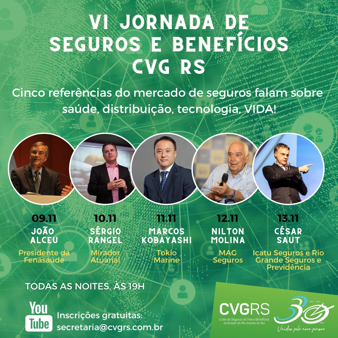 CVG RS promove VI Jornada de Seguros com grandes nomes do mercado brasileiro / Divulgação