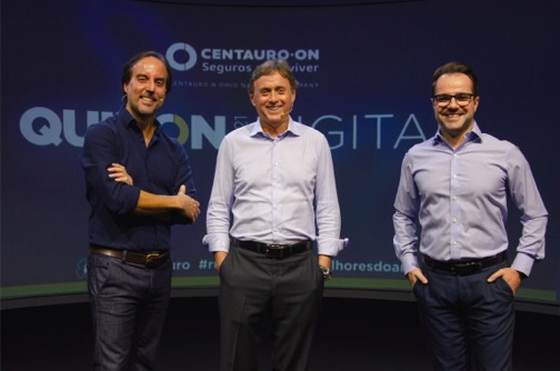 Marcio Magnaboshi, diretor Comercial; Ricardo Teixeira, CEO; e Thiago Espindola, Head de Marketing e Novos Negócios da Centauro-ON / Divulgação