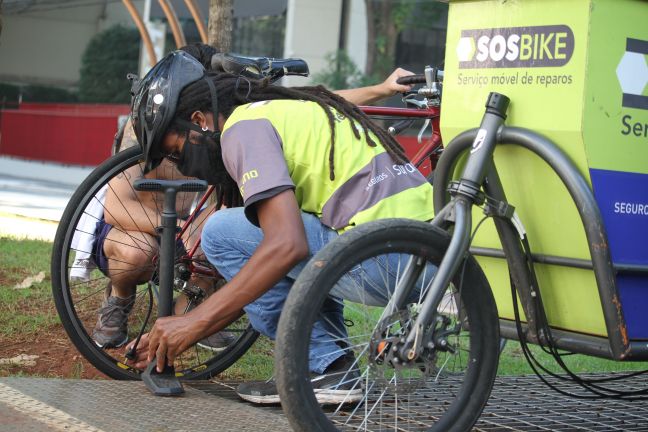 SOS Bike socorreu 11 mil ciclistas em SP: regulagem de câmbio e freios respondem por 45% dos atendimentos / Divulgação