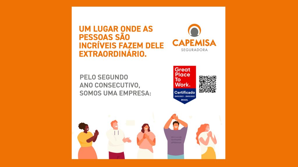 Capemisa Seguradora investe no bem-estar de colaboradores e conquista GPTW pelo 2º ano consecutivo / Divulgação
