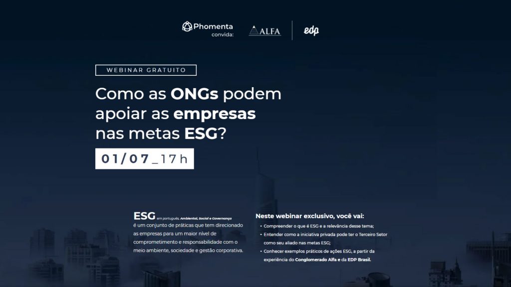 Conglomerado Alfa participa de webinar sobre metas de ESG nas empresas / Reprodução