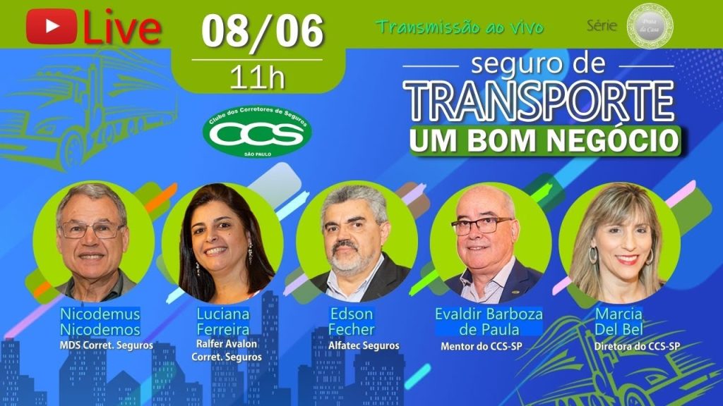 Live do CCS-SP estimula parcerias entre corretores no Seguro de Transporte / Divulgação