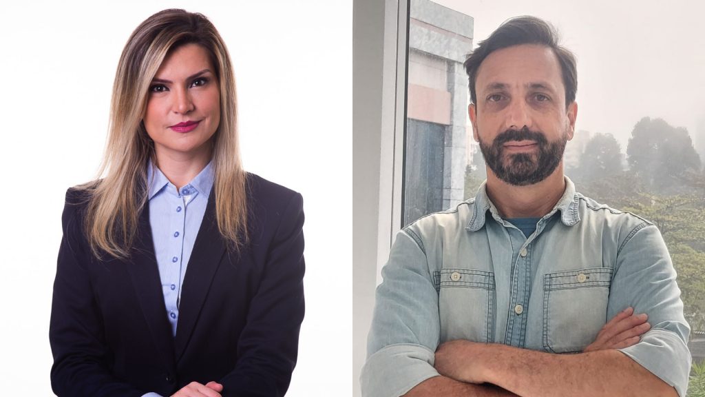 Mariana Miranda é Head Marine e Corporate Sales da Argo Seguros; e Maurício Coelho é CEO da Qlickseguros / Divulgação