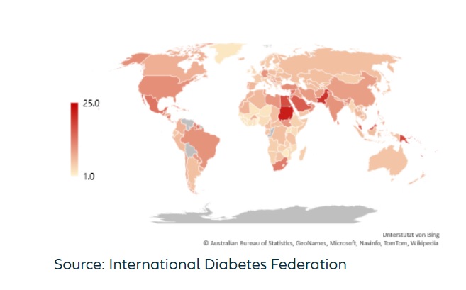Prevalência de diabetes ajustada por idade / Divulgação