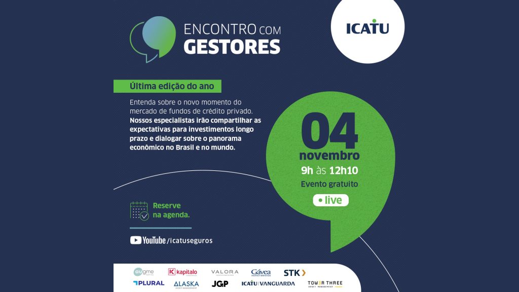 Icatu promove debates sobre o atual cenário de investimentos em previdência do país no último Encontro com Gestores de 2021 / Reprodução