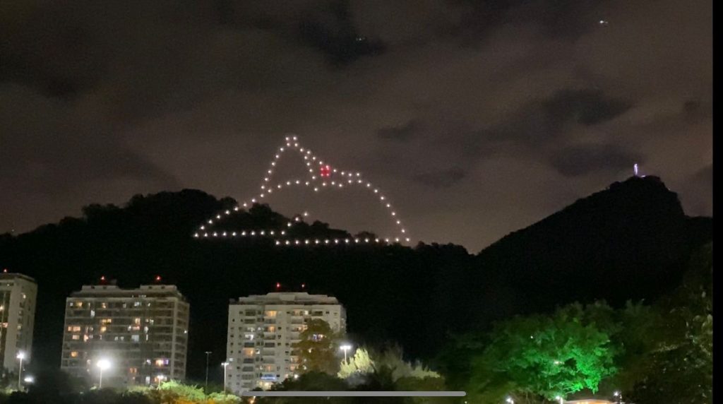 Show inédito de drones encanta cariocas no aniversário da Unimed-Rio / Divulgação