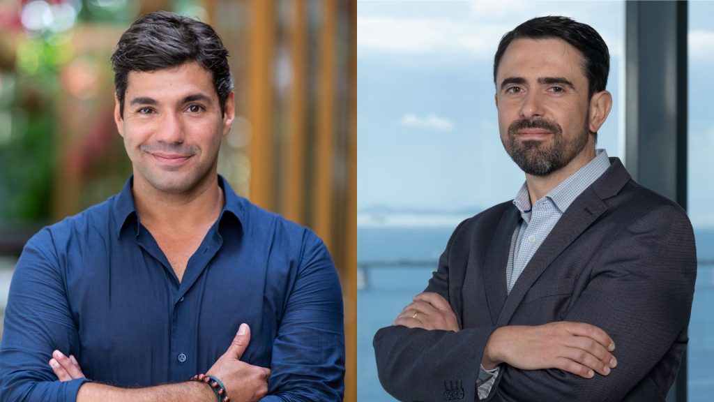 O chef Felipe Bronze e Rafael Caetano, diretor de Marketing e Relacionamento com Cliente da Icatu / Divulgação