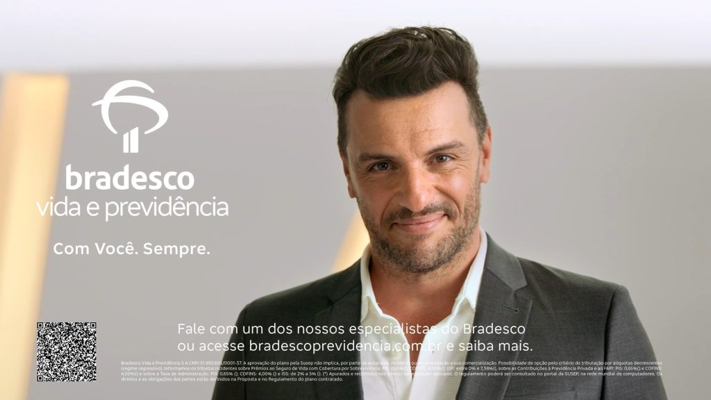 Rodrigo Lombardi protagoniza campanha sobre planejamento financeiro da Bradesco Vida e Previdência / Divulgação
