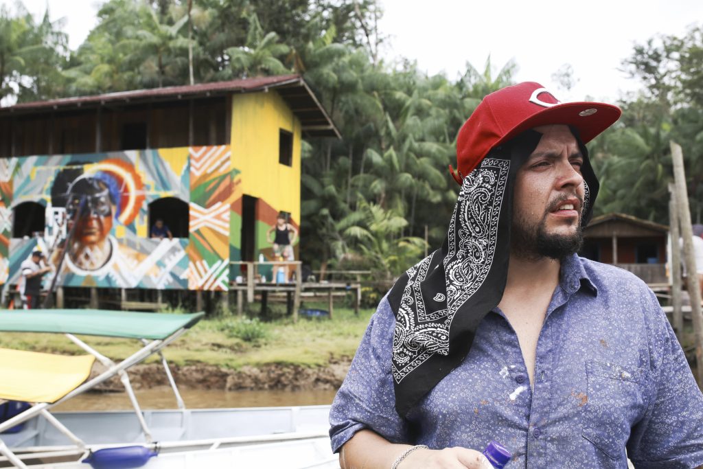 Com apoio da BB Seguros, projeto de StreetArt na Amazônia leva arte, água potável e energia solar para casas ribeirinhas / Foto: Adalberto Rosseti / Divulgação