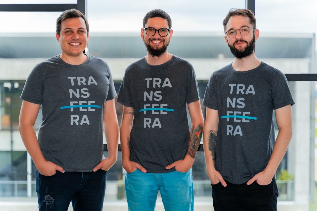 Os fundadores da Transfeera: Fernando Nunes, Guilherme Verdasca e Rafael Negherbon / Divulgação