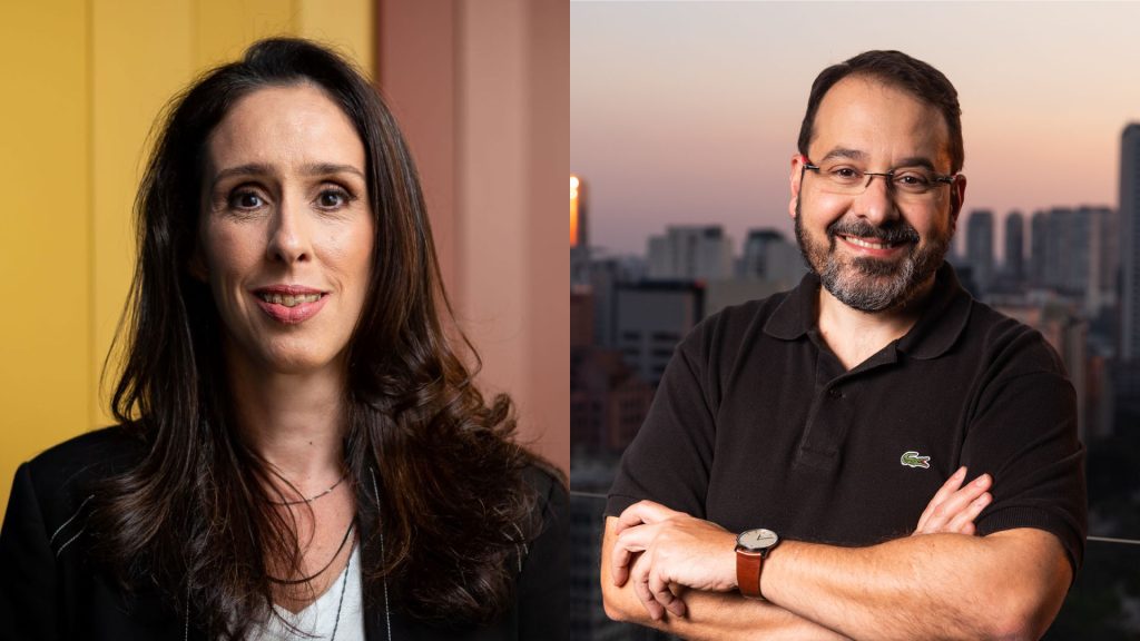 Erika Medici (CEO da AXA no Brasil) e Alexandre Campos (Diretor Executivo de RH, Jurídico, Compliance e Responsabilidade Social da seguradora) / Divulgação