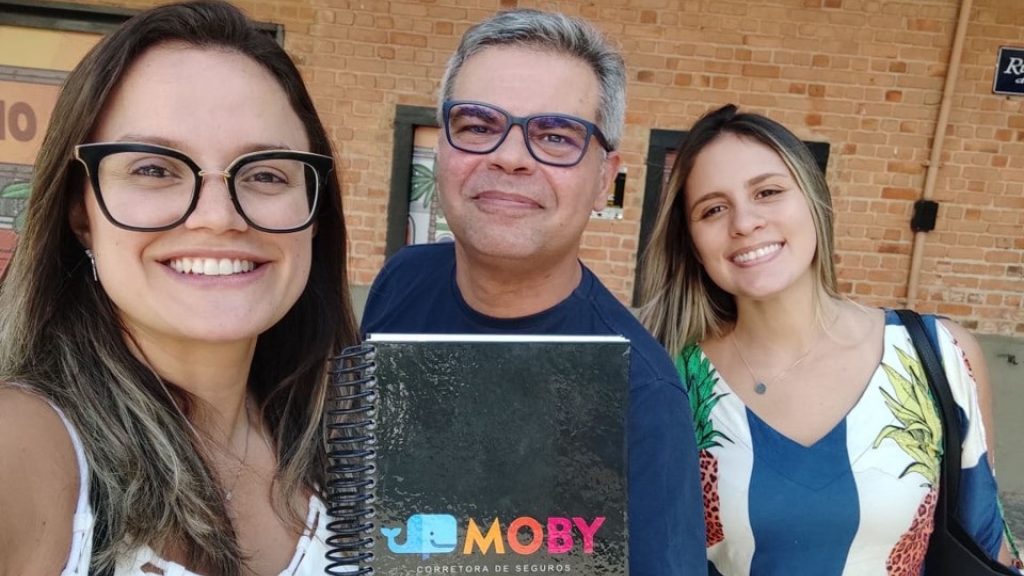 Os gestores da Moby Corretora: Liliane, Arley e Kamilla / Divulgação