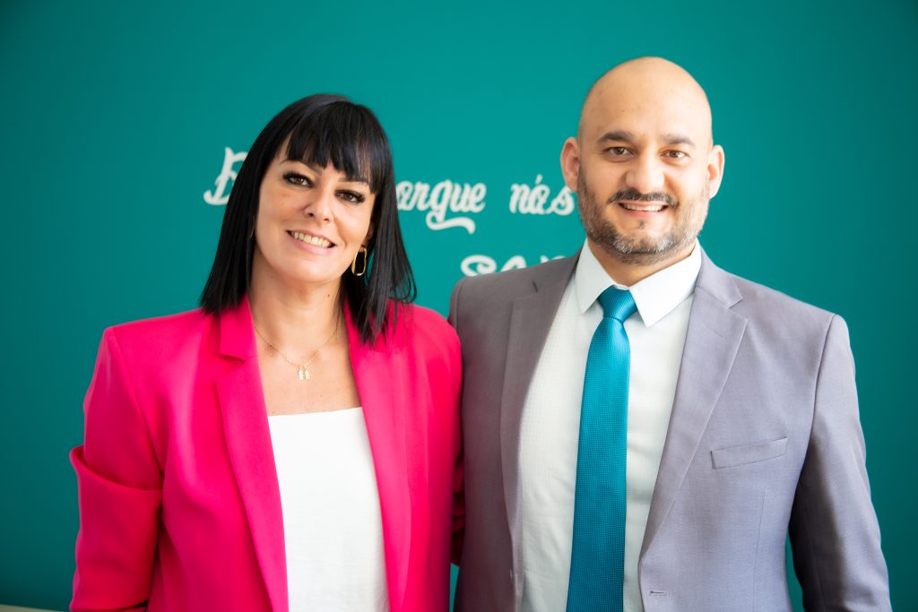 Aline Eltz (CEO) e Junior Lemos (Diretor Nacional de Expansão da Somos Franquias) / Foto: Filipe Tedesco / JRS