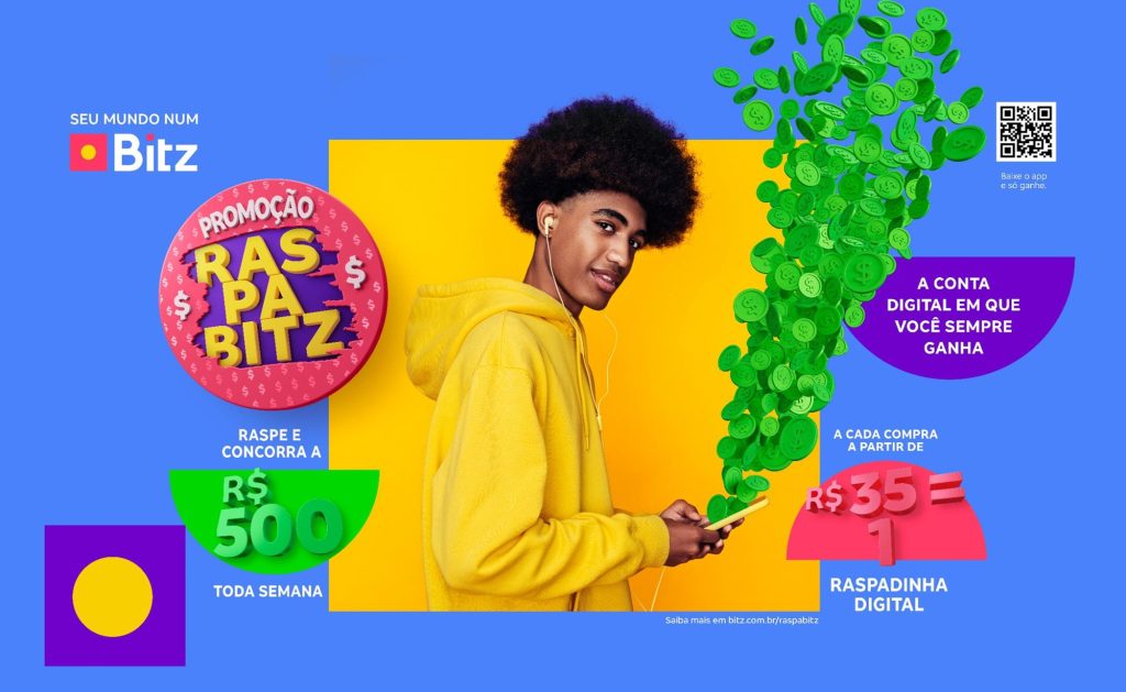 Bitz lança nova edição do RaspaBitz e vai premiar 2.500 clientes com R$ 500 / Divulgação