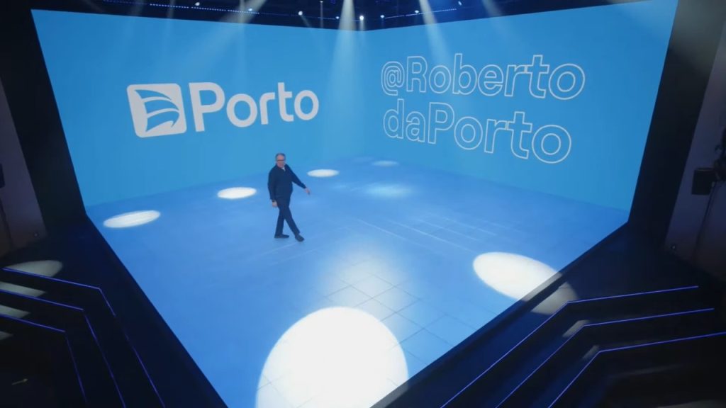 Roberto Santos, presidente da Porto durante o lançamento da nova marca da companhia / Reprodução