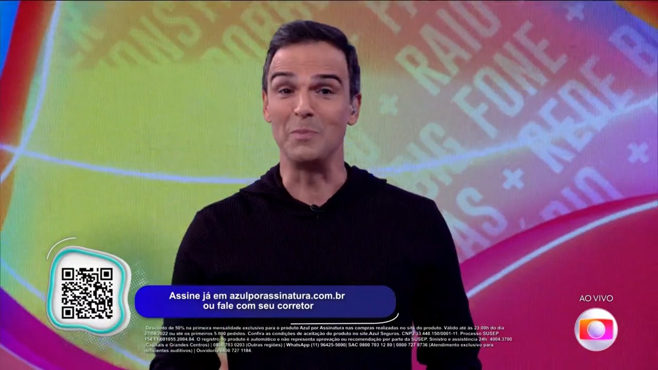 O apresentador Tadeu Schmidt / Reprodução / TV Globo