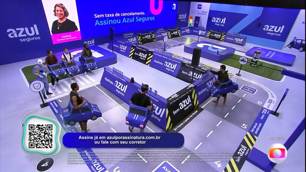 Azul Seguros patrocina prova do líder na reta final do BBB 22 / Reprodução / TV Globo