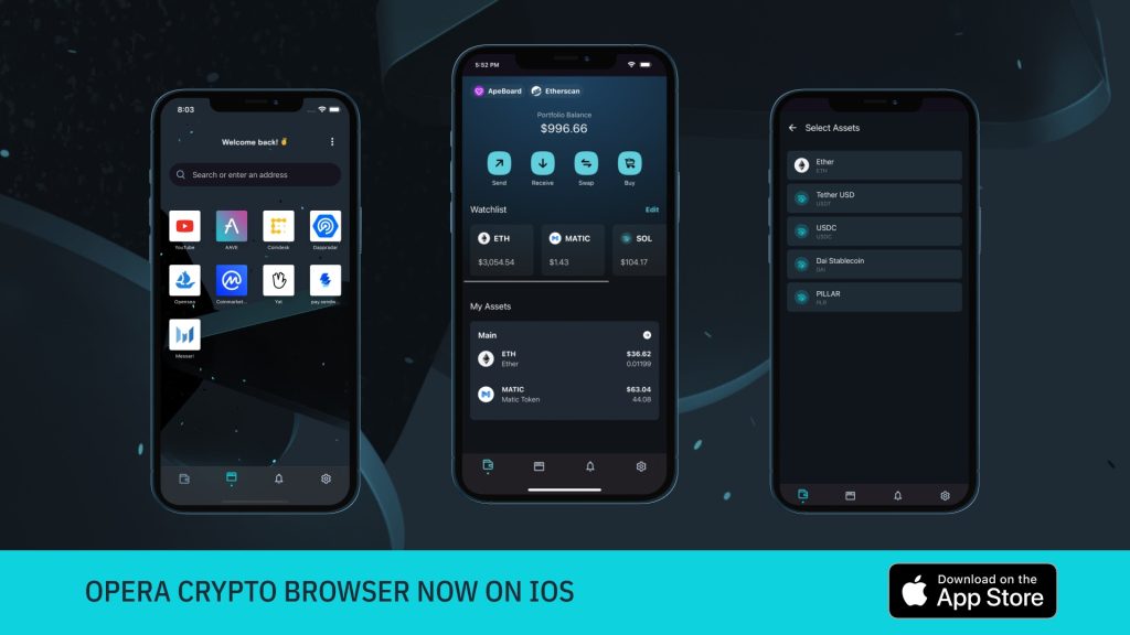 Opera lança versão para iOS do Crypto Browser / Reprodução