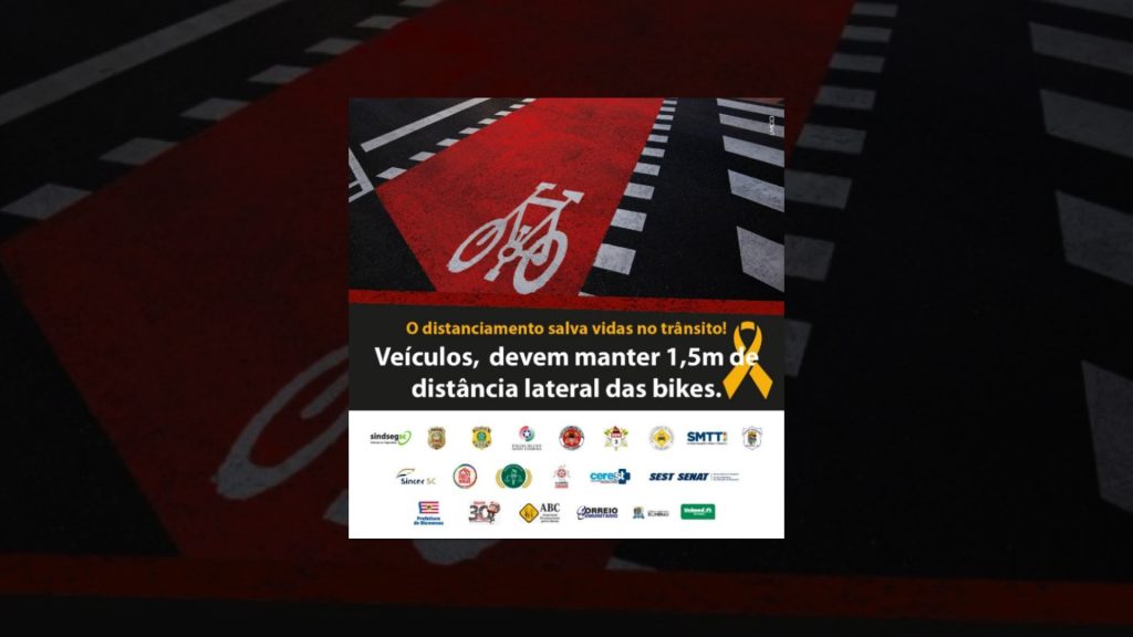 Ciclistas e Motoristas: o distanciamento salva vidas no trânsito / Divulgação
