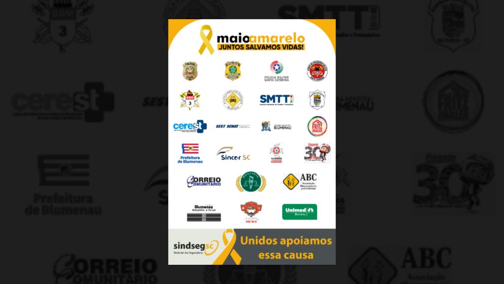Maio Amarelo: Um trânsito mais seguro é responsabilidade de todos / Divulgação / SindsegSC