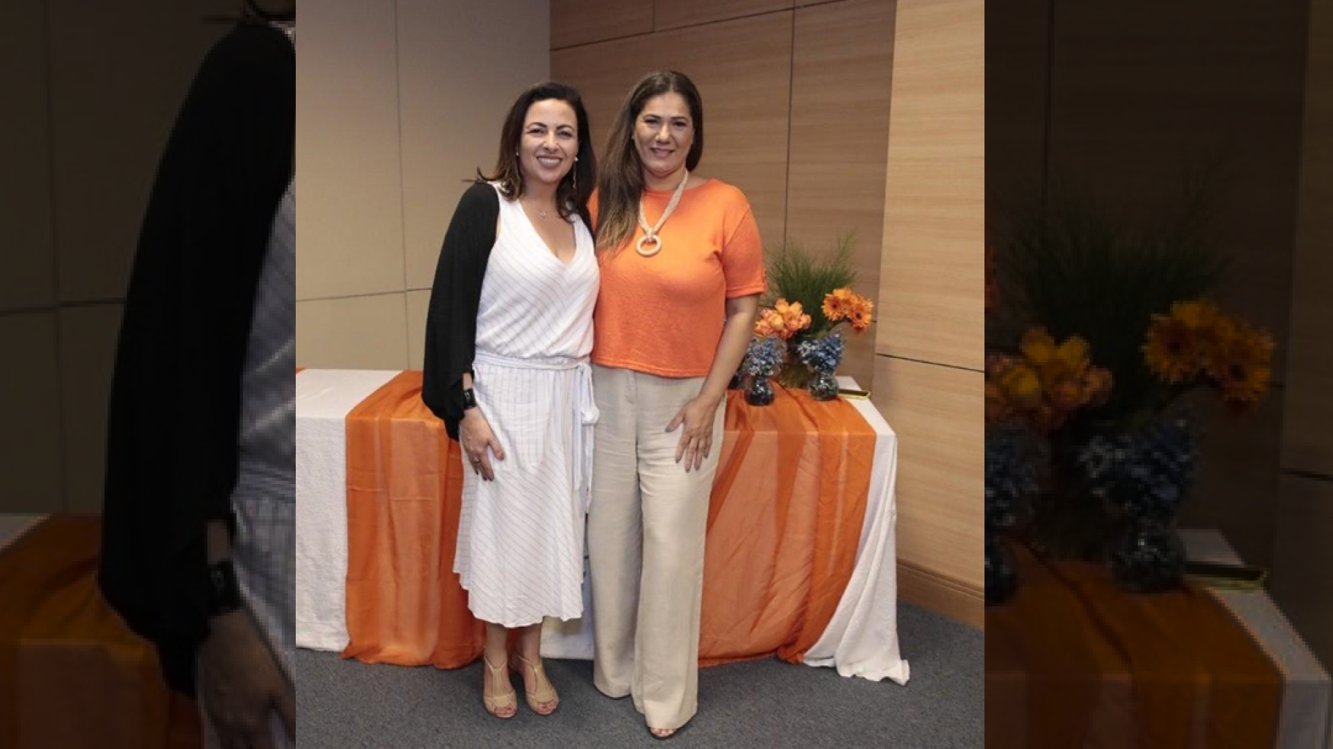 Juliana Caligiuri, da SulAmérica, e Izabel Lopes, presidente do Clube das Executivas / Divulgação