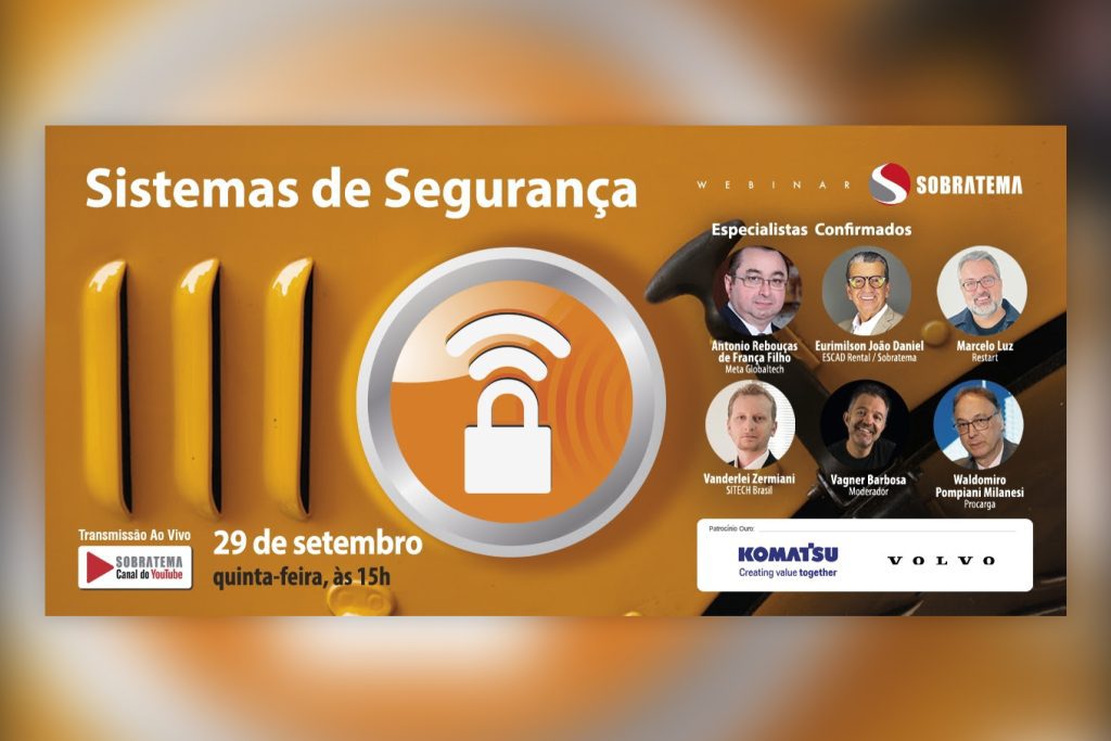 Webinar Sobratema mostrará como a tecnologia tem sido importante para combater o roubo de equipamentos no país / Divulgação