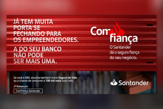 Santander estreia campanha “Com fiança com Sorte”, com seguros gratuitos para MEI que ativar chave Pix e prêmios de R$ 100 mil / Divulgação