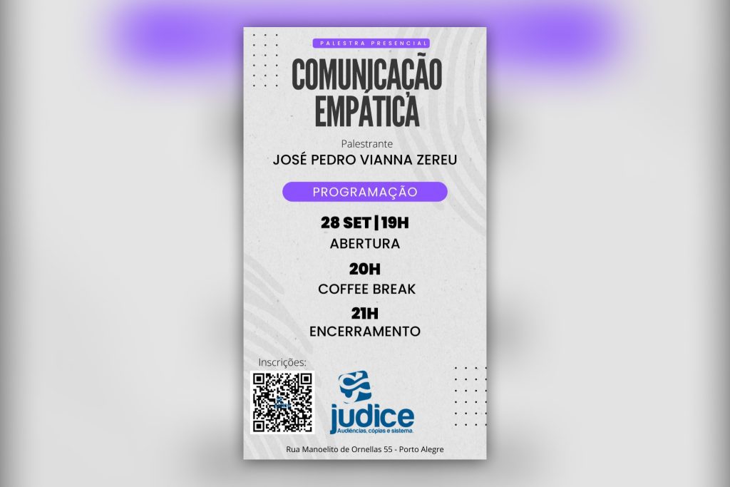 José Pedro Vianna Zereu aborda "Comunicação Empática" em palestra presencial em Porto Alegre (RS)