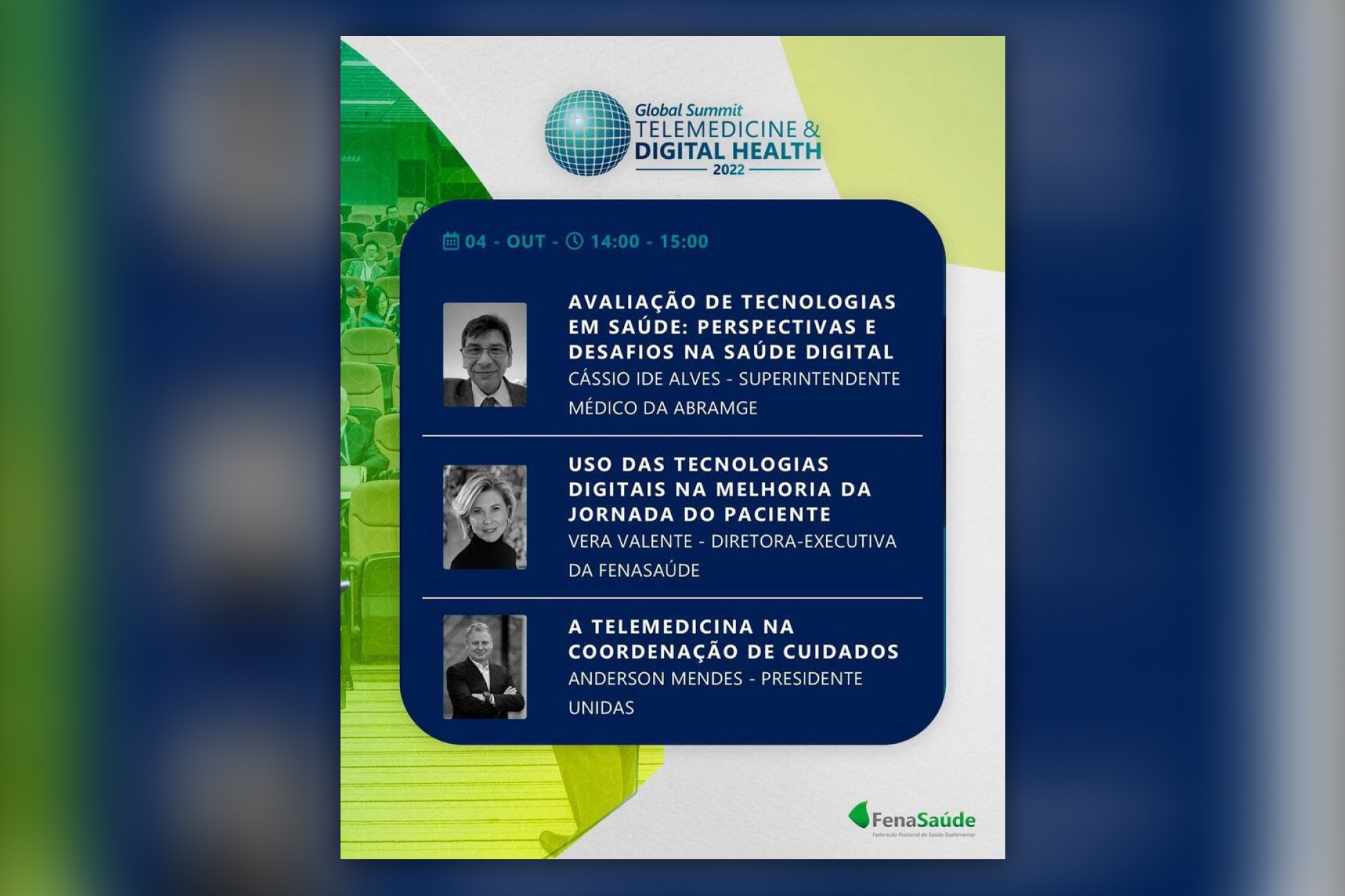 FenaSaúde participa do evento Global Summit Telemedicine & Digital Health 2022 / Divulgação