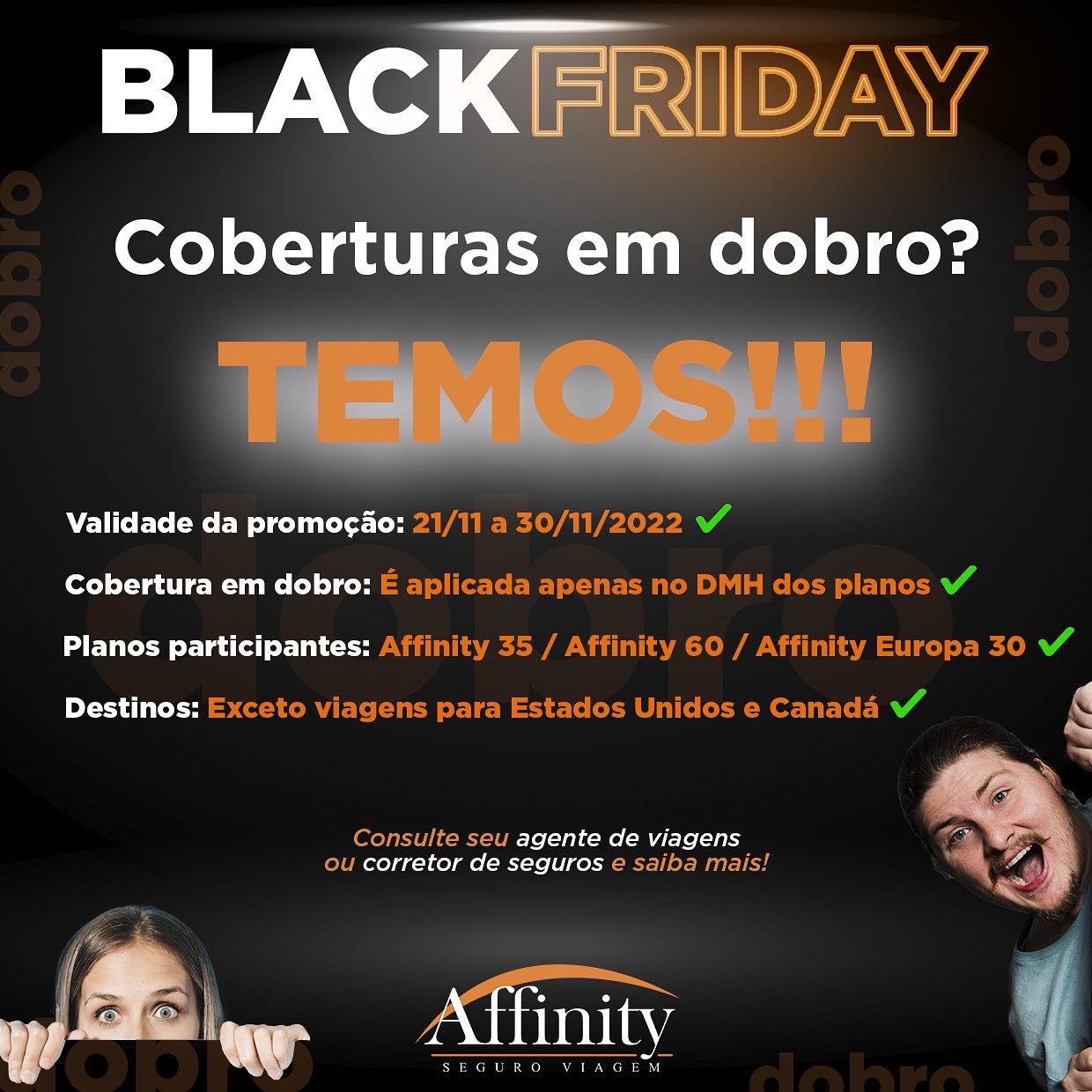 Black Friday Affinity empresa lança ação que garante ”seguro em dobro”