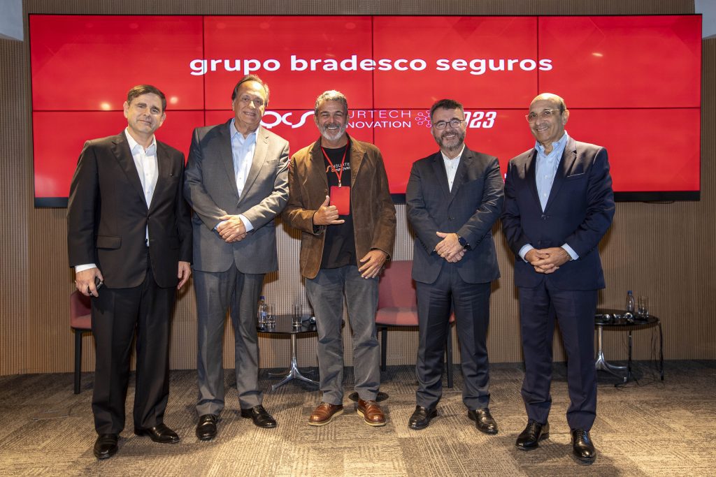 Presidente do Grupo Bradesco Seguros, Ivan Gontijo e aos heads da Seguradora e lideranças do CQCS, receberam os palestrantes internacionais que farão parte da programação do CQCS Insurtech & Innovation 2023